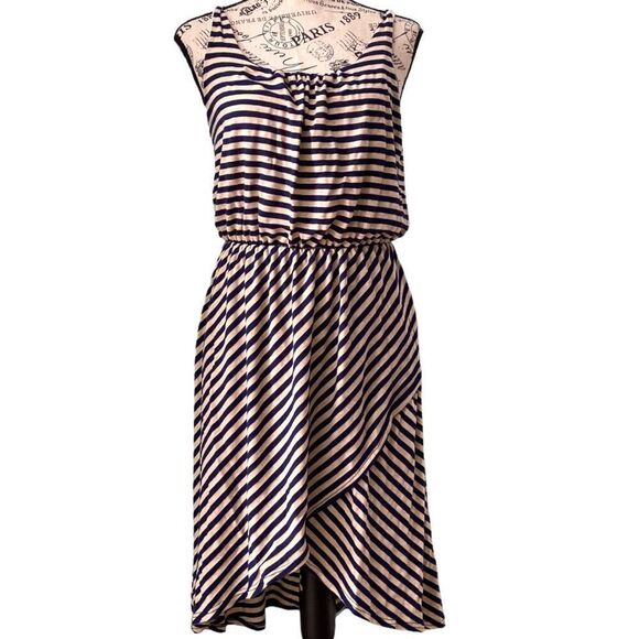 Gilli Made in USA Sleeveless Striped Layered Dress in Size Small - Picture 1 of 13